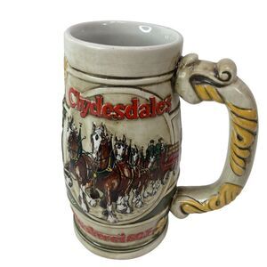 1980s‎ Budweiser Clydesdale Beer Stein Vintage Anheuser-Busch RARE Brazil